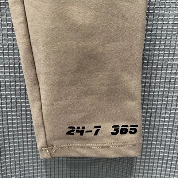 FOREVER 21 Beige Tan Leggings Yoga Pants Black Cross Cross Waist Training 365 - Picture 6 of 9